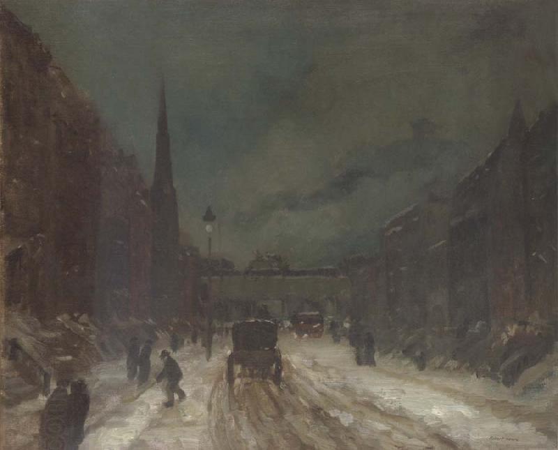 Robert Henri Street Scene with Snow oil painting picture